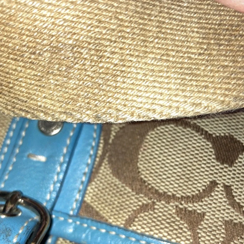 Vintage‎ Coach Stylish Blue and Brown Women's Bag